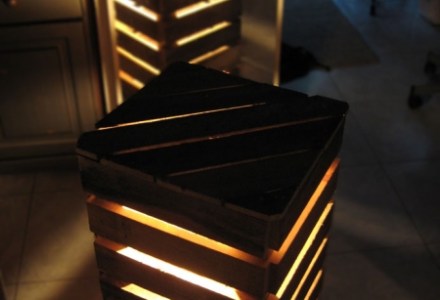 diy pallet cube light