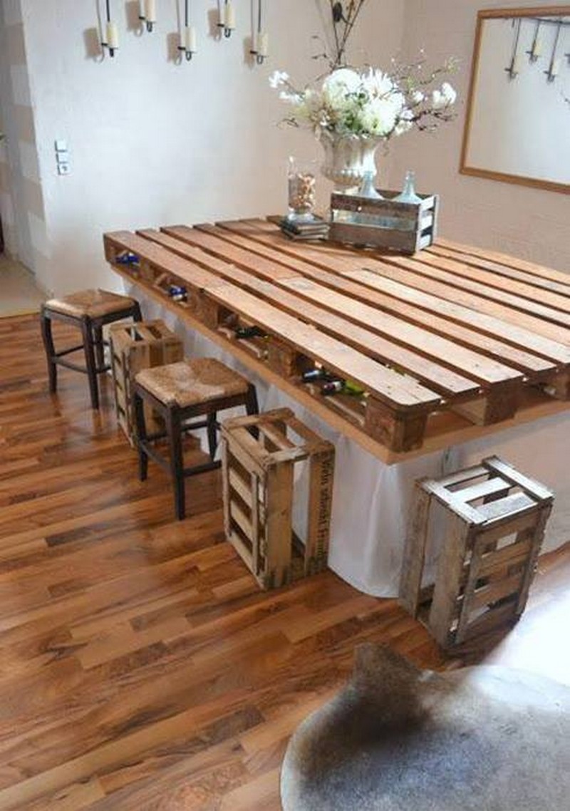 pallet homemade bar table