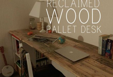diy pallet wood desk